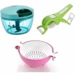 LIQUIFIER Quick Handy Strainer, Peeler and Chopper Kitchen Tool Set