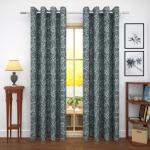 Story@Home Jacquard 400 GSM Grey 1 U Long Door Curtain-9 feet