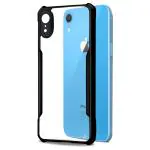 Fashionury Shockproof Crystal Clear Back Cover Case for Apple iPhone XR| 360 Degree Protection | Protective Design | Transparent Back Cover Case for Apple iPhone XR (Black Bumper)