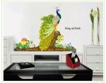JAAMSO ROYALS Beautiful Peacock Peel and Stick Self Adhesive Wall Sticker For Home Décor (60cm x 80cm)