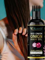 KURAIY 100% Onion black seed hair oil spray, natural hair care and hair growth, prevent hair loss, biotin fast hair growth (50 ml ) & (MEN & WOMEN)