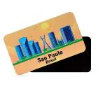 Dhcrafts Orange Metal Brazil Sao Paulo Printed Fridge Magnet, 8.6 X 5.4 Cm