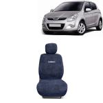 Kingsway Towel Fabric Car Seat Covers for Hyundai I20, 2008 - 2011 Model, Material: 100% Cotton, Color : Grey, Complete Set of All Seats (Car Specific Front + Rear Seat Covers)