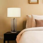 Pinachi Homes Metal Table Lamp | Modern Table Lamps for Bedroom | Bed Side Antique Table Lamp Light | Beautiful Table Lamps for Home Decoration | Lamp Shade | Lamps for Living Room