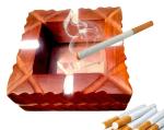 Shahnawaz Wooden Handicrafts Wood, Glass Ashtray Glass Ash Tray