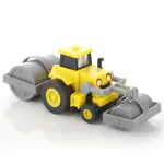 Aditi Toys Plastic Construction Vehicles Set Toy for Kids Friction Power Toys Set for Boys Road Roller, Bulldozer Digger Tractor Cement Steamroller Crane Sandbox Truck Toy (Road Roller)