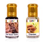 Dpme Deer Musk Kasturi And Chandan Attar Combo, Roll On, 6 Ml Each