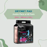 Cailin Care Instant Dry Sanitary Pads Sanitary Napkins (Total 40 Pads | XXL | 280mm)