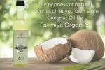 Farmiya Organics, Wood Pressed and Cold Pressed Coconut Cooking Oil, Kachhi Ghani, Chekku 1 liter