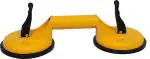 NEWHANDTOOLS Aluminum Lifting Suction Cup Plate Double/Two Handle Locking (2 Claw) Sucker Flat Gripper For Lifting Mirror/Tiles/Granite Slab, Heavy Duty Glass Lifter. Lever Tool (32 Cm)