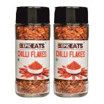 EpicEats Red Chilli Flakes Combo pack of 2 glass bottles | Seasoning for Pizza and Italian Foods (36g X 2 bottles)