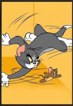 PRAGYA PICTURES Wooden Black Tom And Jerry Wall Photo Frames - 12 X 18