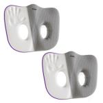 Frido Socket Seat Cushions Ortho Memory Foam Ultimate Double Holes Sitbone Cushion For Hip, Lowerback (Pack Of 2)