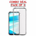 Kite Digital Vivo Z1 PRO Transparent Bumper Shock Proof Corner Soft TPU Silicone Flexible Back Case Cover (Pack of 3)