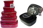 Aavni COMBO OF PINK & BLACK SET VANITY BOX BOX MULTIPURPOSE USES TO KEEP SAVE Vanity Box (Pink, Black)