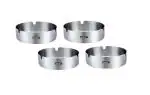 ZOOV Stainless Steel Round Ash Tray Suitable for Cigarette Ash Holder for Home,Hotel,Restaurant,Indoor,Outdoor Pack of 4pcs