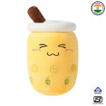 TECHMAX 19.7Inch Close Eye Yellow Boba Tea Plush Toy