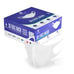 Care view 3D disposable face mask with 3 ply 4 layered filtration, SITRA and BIS(ISI) Certified & Incredibly soft with spandex ear loop, N95 mask type shape (Pack Of 25, White)