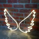 XERGY Neon Light Sign LED Angel Wing Night Lights USB Operated Decorative Marquee Sign Bar Pub Store
