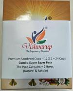 Vishvarup Sambrani Cup - Assorted Fragrances (Pack of 2 - Super Saver Pack)