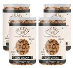 Healthy Treat Gur Chana 800g (Pack of 4 - 200g Each) | Jaggery Coated Chana | Gud Chana | Roasted Chickpeas with Natural Jaggery | Immunity Booster | Delicious and Healthy Gur Chana Snack | Perfect for Snacking Anytime