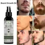 Beard Oil for Growing Beard Faster with Almond & Thyme, 100% NATURAL, Best Beard Growth Oil for Men, Nourishes & Strengthens Uneven Patchy Beard - (50ML) (PACK OF 1)