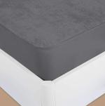 BEDCOV Mattress Protector Waterproof 215 GSM Bed Protector Double Bed 78x78 Inch 11In Skirting Grey Incomplete