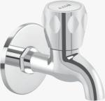 AXON NELCO COLLECTION NE-01, CP Bib Cock with Wall Flange, Brass with Chrome Finish