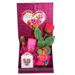 Valentines day gift/Valentines day gift for boyfriend/valentines day gift for girlfriend/Valentine gift-Chocolate box+Rose stick+couple statue+Scented candle+Message bottle