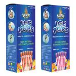 Skippi Icepops 100% Natural Ice Pops Bubble Gum & Orange Flavors (12+12 Pops Boxes)
