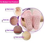 NEPROENT Silicone Spa Gel Socks, Winter Care Moisturizing Natural Oil and Vitamin E Treatment for Repairing Dry Cracked Feet