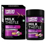 Leeford Megagrow Milk Thistle Extract Supplement With 70% Silymarin For Healthy Liver, Strong Bones And Supports The Immune System - 60 Capsules