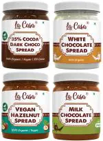 La Casa Choco Spread Combo - Dark+Milk+White+Hazelnut Chocolate Spread | 4x350g |