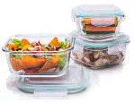 Signoraware Lock 'N' Store Glass Container Square Set/3