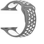 JOBINKA (Nike Button 38mm Strap Black(Dot White) Soft Silicone iWatch Strap Series 7,6,5,4,3,2,1/SE Compatible For Strap 38mm/41mm/40mm Smart Watch Strap Black(Dot White)