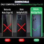 Casotec Shockproof Back Cover Case for Motorola Edge Plus 5G | 360 Degree Protection | Protective Design | Anti-Scratch Tough Slim TPU Case for Motorola Edge Plus 5G (Blue)