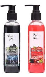 Pink Plums Charcoal, Skin Fruit Face Wash, 200 Ml (Combo Of 2)