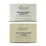 Oxyglow Herbals Pollution Gaurd Cleanup And Herbals Skin Whitening Facial Kit, 60G (Pack Of 2)