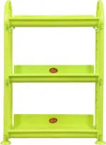 Royal Homeware Plastic Supreme Rack Big 3 Steps Kitchen Stand Rack Multicolor