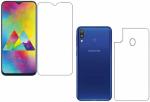 ISHANGEL Front and Back Screen Guard for SAMSUNG GALAXY A10, M10, Gorilla Hammer Proof, flexible fiber unbreakable Screen Protector, [Not a Tempered Glass] (Pack of 2)