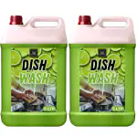 BLISS & BLUSH Dishwash Liquid 10 Liter Green Fast Cleansing & Antimicrobial action for utensils Dish Cleaning Dish Cleaning Gel