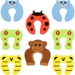 LADWA 8pcs Animal Shape Finger Pinch Door Guard for Kids Safety and Protection from Door Slamming (Assorted)