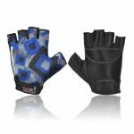 USI UNIVERSAL THE UNBEATABLE 733BR Bouncer Fitness Gym Gloves, Workout Powerlifting Gloves, Microfiber, Polyester, Elastane & Foam Construction, Padded Palm, Digital Printed Back Palm (XL, Blue)