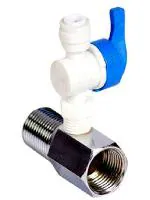 AQUAOCEAN Water Purifier Inlet Valve and SS Coupling Steel Inlet Valve Connector RO Water Filter Purifier 1/4 Size for All Domestic RO Water Purifiers All Kinds of Water Filters(1 pic)