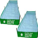 Iagrifarm 250 GSM HDPE UV Stabilize (Green, 4x2x1 ft), Pack of 2, Leakage Proof Mini Azolla Growing Bed/Mini Fish Farming/Mini Terrace Gardening - with Pockets for Supports - Long Life & Durable