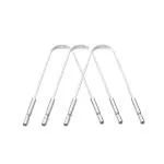 Nurpi oral care steel Tongue cleaner double handle 13 x 5 x 1 cm for Adults and Kids Pack of 3