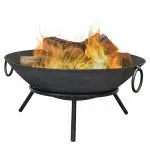 TrustBasket Heavy Gauge Campfire Bowl for Outdoor Garden use,Outdoor Camping,Barbeque Making with Round Iron Stand