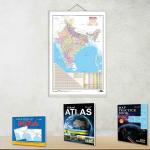 GOWOO India POLITICAL - MAP PRACTICE BOOK, BOOK OF OUTLINE MAPS India, Indian Road Guide & Political Map and SCHOOL ATLAS (ENGLISH) - MAPLITHO | Pack of 2 Book + 1 Chart + 1 School Atlas Book