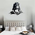 WALLCENTRE (ART BEYOND IMAGINATION) Lord Shiva Adiyogi Metal Wall Art Hanging Showpiece Décor for Living Room, Bedroom, Office (Black, 50X40 Cm)