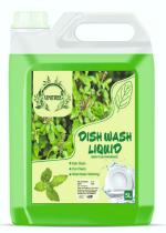 VINITREE Green Tulsi Dish Washing Liquid | 2x Faster Tough Grease Removal & Natural Fragrance | Removes Odour (5 LTR)